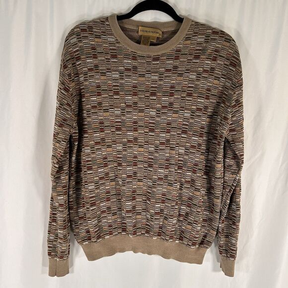Tricots St Raphael Sweater Men's Large Beige Silk Cashmere Wool Blend Pullover - Picture 1 of 6